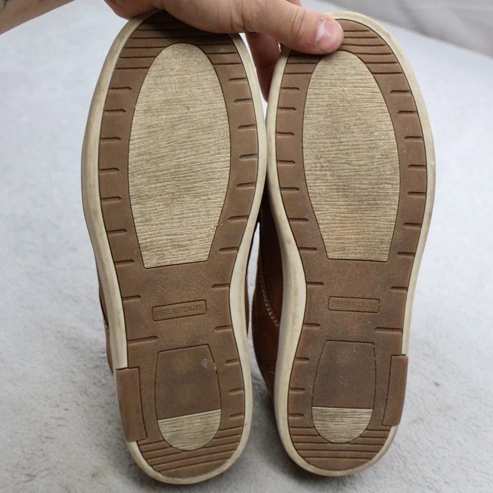 Deer Stags Big Boys 7M Oxford Sneakers‎ Brwn Faux Leather Casual Walk Conrad JR